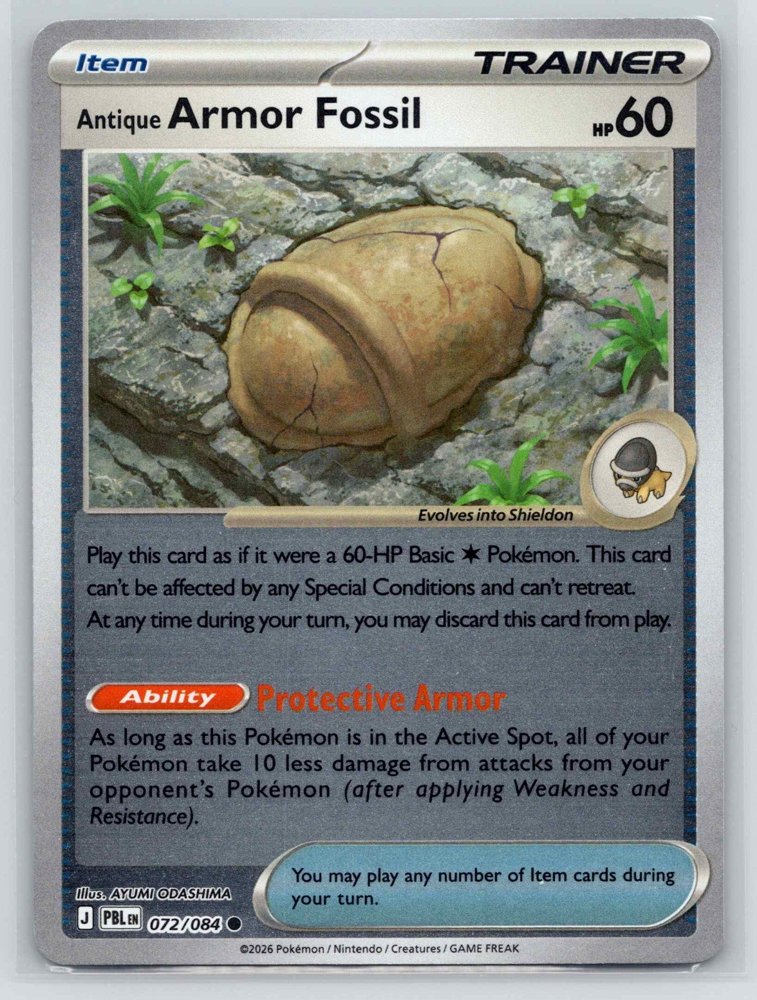 Antique Armor Fossil front