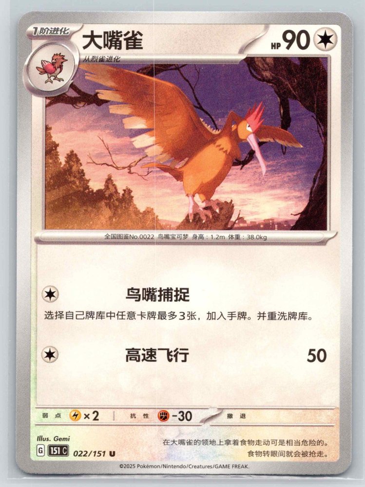 Fearow (大嘴雀) front