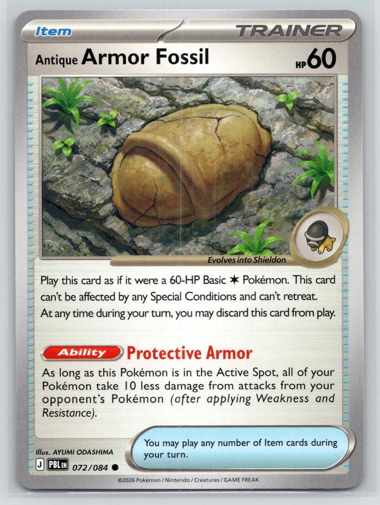 Antique Armor Fossil front