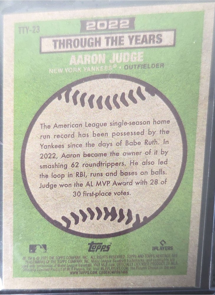 Aaron Judge back